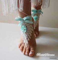 Mint Green ,Barefoot Sandals ,Beach Wedding Lace Sandals,Wedding Barefoot,Lace Wedding Shoes White Bohemian Wedding Anklets, Bohemian White Wedding Anklets, Adjustable White Barefoot Sandals For Wedding, White Barefoot Sandals For Beach Wedding, White Ankle Wrap Anklets For Wedding, White Ankle Wrap Sandals For Beach Wedding, White Ankle Strap Anklets For Destination Wedding, White Adjustable Barefoot Sandals For Destination Wedding, White Adjustable Bridal Accessories For Bridesmaids