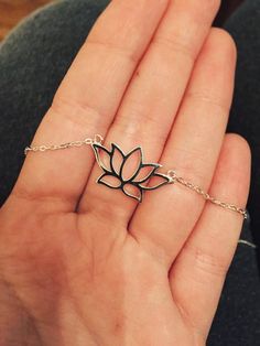 Lotus Flower necklace Sterling Silver / origami lotus necklace for christmas gift Origami Lotus, Lotus Flower Jewelry, Guitar Jewelry, Disney Necklace, Buddhist Jewellery, Lotus Flower Necklace, Yoga Lover Gift, Guitar Gifts, Silver Flower Necklace