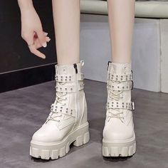 Fashion Rivet Platform Boots sold by KoKo Fashion. Shop more products from KoKo Fashion on Storenvy, the home of independent small businesses all over the world.