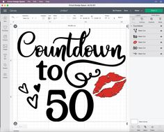 a computer screen with the words,'countdown to 50 cents'and a lipstick on it