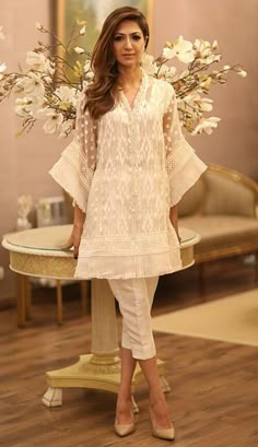 Beautiful Wine White, Organza Shirt, Pakistani Wedding Outfits, Salwar Kamiz, Pakistan Fashion, Designer Kurtis, Stylish Party Dresses, Fancy Dress Design, Stylish Dress Book