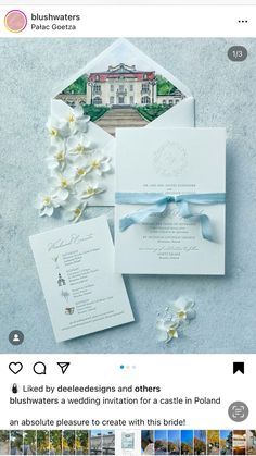 the wedding suite is displayed on an instagramture for people to use it as a postcard