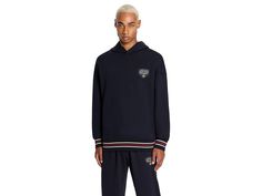 Armani Exchange Collegiate Fleece Hoodie - Men's Clothing : Navy : Attain that long-lasting durability and snugness donning the Armani Exchange Collegiate Fleece Hoodie. The pull-on style hoodie has stripes detailing on the the sleeves cuffs and hemline, and brand detailing on the left chest, and hooded construction. Long sleeves with ribbed cuffs. Straight hemline. 70% cotton, 30% polyester. Machine washable. Imported. Armani Exchange Men, Style Hoodie, Armani Exchange, Fleece Hoodie, Product Reviews, Men's Clothing, Hoodies Men, Long Lasting, Stripes