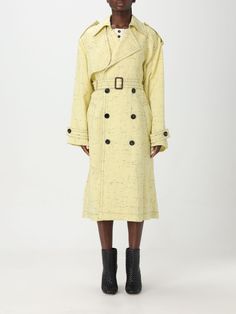 Find BOTTEGA VENETA Trench Coat on Editorialist. Trench Coat BOTTEGA VENETA Woman color Yellow Yellow Trench Coat, Trench Coats Women, Outerwear Coats, Italian Fashion Designers, Woman Colour, Italian Fashion, Outerwear Women, Bottega Veneta, Double Breasted