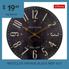 the westclox vintage black wall clock is $ 19 99