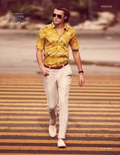 Tropical Storm: Nick Wilson Sports Hawaiian Prints for GQ UK image Nick Wilson Model 004 800x1036 Mens Tropical Formal Wear, Tropical Mens Outfit, Men’s Hawaiian Wedding Outfit, Men’s Cuban Outfit, Men’s Tropical Outfit, Havana Outfit, Winter Fashion Formal, Tropical Fashion Editorial, Cuban Outfit