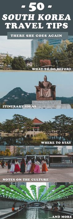 an advertisement for the south korea travel guide