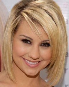 For fine hair, short haircuts should be blunt and used to add volume. A simple bob hairstyle like Chelsea Staub's, possibly with a few angled cuts to add some flare, will make your hair look fuller and less wimpy. Mid Length Layered Haircuts, Medium Length Hair With Layers, Hair Styles 2014, 2015 Hairstyles, Short Blonde Hair, Cut My Hair, Short Hair With Layers, Wedding Idea, Great Hair