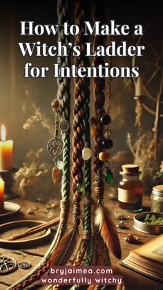 A witch’s ladder is a powerful tool for setting intentions and manifesting desires. This guide teaches you how to make your own, using materials like yarn, feathers, beads, and other natural elements. By tying knots and adding charms, each step focuses your energy and intention, creating a tangible representation of your magical work. Whether for protection, prosperity, or self-love, crafting a witch’s ladder allows you to blend creativity with spirituality, enhancing your practice. Uses For Crystals, Witches Ladder Spell, Diy Protection Charm, Witch Bottles Recipes, Witchcraft Diy Crafts, Witch Bells Diy Ideas, Witchy Craft Ideas, How To Make Charms