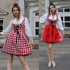 TRACHTEN DRESS with Apron / Dirndl Dress / Bavarian Folk dress / Austrian German dress / Alpen outfit /  Octoberfest dress Size: 34 (please check the measurements to make sure it will fit you). Measurements, flat / approximate measurements: Overall length: 87 cm (34.25'') Bust: 38 cm x2 (14.96'' x2) Waist: 32 cm x2 (12.59'' x2) Material: please check the pictures. Condition: very good  condition.  Look at all the photos for a more detailed description. The blouse shown in the photos is not inclu Octoberfest Outfit, Octoberfest Outfits, Octoberfest Dress, Dress With Apron, German Dress, Oktoberfest Outfit, Folk Dress, Dirndl Dress, Folk Dresses