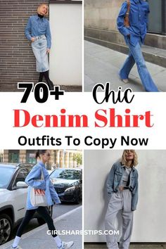 Chambray Shirt Outfit Spring, Denim Shirt Outfit Spring, Denim Button Down Shirt Outfit, Denim Shirt Outfit Winter, Demin Shirt Outfit, Denim Shirt Outfit Summer, Denim Shirt Outfit Fall, Denim Shirt Outfit Ideas, Oversized Denim Shirt Outfit