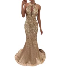 Elegant Evening Dress, Party Dress, Cocktail Dress, Ball Dress, Ball Gown, Formal Dress, Graduation Dress, Prom Dress, Bridesmaid Dress, Evening Dress, Nightclub Dress, Sleeveless, Backless Spaghetti Strap Long Dresses, Bodycon, Vestidos. Looking for something special to wear to your next big event? Then our luxurious figure hugging mermaid dress may be just what you are looking for. Made from high quality polyester, spandex and sequin our beautiful chic evening dress is sure to turn heads when Bridesmaid Package, Champagne Evening Gown, Bare Back Dress, Split Dress Thigh, Chic Evening Dress, Nightclub Dress, Sequin Evening Dress, Dresses Sequin, Mermaid Evening Gown