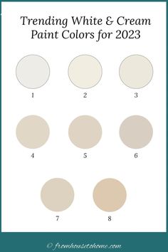 white and cream paint colors for the new year