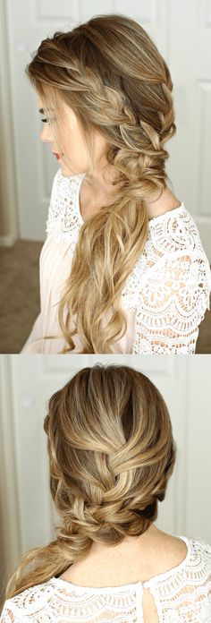 Bridal Party Hair, Braided Prom Hair, Side Swept, Trending Hairstyles, Hair Tutorials, Box Braids Hairstyles, Wedding Hair And Makeup, Homecoming Hairstyles