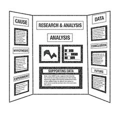 an open book with information about data and the words research and analsis on it