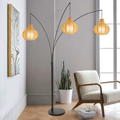 Depuley 3-Light LED Rattan Floor Lamp Charlotte Apartment, Floor Lamp Ideas, Floor Lamp Adjustable, Tall Standing Lamp, Rattan Floor Lamp, Free Standing Lamps, Lamp Makeover, Modern Floor Lamp, Reading Lamp Floor