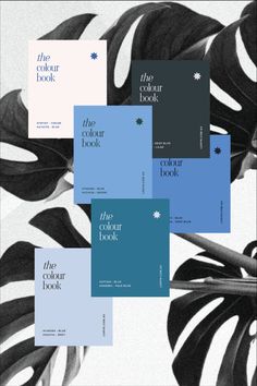 the color book is shown in black and white with blue, green, and grey colors