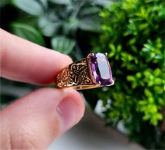 THE PICTURES SAY IT ALL A TRUE STATEMENT RING IMPRESSIVE VINTAGE 9CT GOLD AMETHYST RING RING IS HALLMARKED FOR 9CT GOLD Middle stone is 10x5mm Size UK O Size USA 7 RESIZING AND PAYMENT PLANS ARE AVAILABLE Luxury Gold Amethyst Birthstone Ring, Luxury Spiritual Amethyst Ring For Anniversary, Luxury Classic Amethyst Signet Ring, Luxury Yellow Gold Amethyst Promise Ring, Signet Engagement Rings, Amethyst Ring Gold, Vintage Amethyst Ring, Amethyst Ring Vintage, Oc Outfits