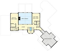 the floor plan for this modern home