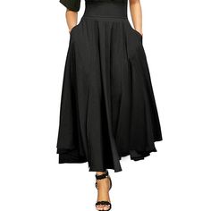 Casual Summer Skirt, High Waist Long Skirt, Amazon Top, High Waisted Pleated Skirt, Maxi Rok, Ankle Length Skirt, Pleated Long Skirt, Womens Maxi Skirts, Long Maxi Skirts