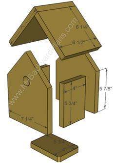 the plans to build a birdhouse for two birds are shown in this image, with measurements