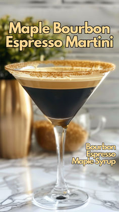 Maple Bourbon Espresso Martini Coffee And Bourbon Bar, Maple Bourbon Espresso Martini, Maple Espresso Martini, Maple Syrup Alcoholic Drinks, Maple Liquor Cocktails, Bourbon Martini Recipes, Maple Whiskey Drinks, Bourbon Espresso Martini, Espresso Cocktail Recipes