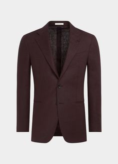 Burgundy Tailored Fit Havana Suit in Pure Linen | SUITSUPPLY US Classic Burgundy Wedding Suit, Elegant Burgundy Wedding Suits, Elegant Burgundy Spring Blazer, Custom Tuxedo, Perfect White Shirt, Tuxedo Shoes, Tuxedo Accessories, Black Tie Formal, Custom Made Suits