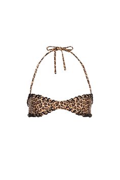 Introducing our Rio Bikini Top, in Leopard print. She's a halter bikini with all-around laced stitch detailing. She covers just the essentials, so wear her wisely. Pair her with the matching Rio bottoms for a sexy fit. Designed for a skimpy fit. For a fuller bust, size up. Please refer to the flat lay image for product accuracy European Summer Bikinis Outfits, Classy Swimwear Bikinis, Swimsuit Top Outfit, Matching Swimsuits Friends, Grunge Swimsuit, Edgy Swimsuit, Mexico Swimsuit, Miami Beach Swimwear, Cool Bikinis