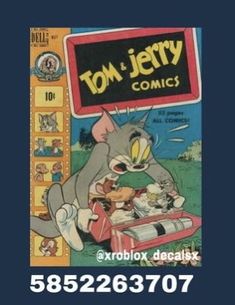 an advertisement for tom and jerry comics