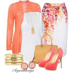 Polyvore Shoes, Peach Sweater, Spring Work, Spring Work Outfits, Woman's Fashion, Professional Attire, Purple Sweater