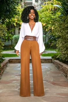 Bell Sleeve Bodysuit, Style Pantry, Outfits 2023, فستان سهرة, Chic Outfit, Business Attire, Work Attire, Palazzo Pants, Mode Inspiration