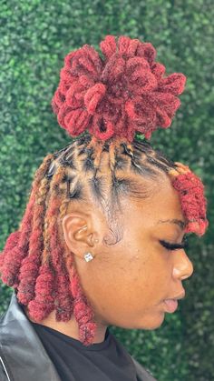 Half Up Half Down Dreads Hairstyles, Loc Extensions Styles For Women, Half Up Half Down Petal Bun Locs, Cute Locks Hairstyles, Petals Locs Style, Locs Hairstyles Half Up Half Down, Half Up Half Down Dread Styles, Locs Half Up Half Down Styles, Half Up Loc Styles