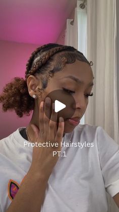 Natural Hairstyles Without Weave, Easy Home Hairstyles, Protective Black Women Hairstyles, Hairstyles With One Pack Of Hair, What To Do With Natural Hair, Natural 4c Protective Hairstyles, Braided Hairstyles For Black Women Natur, Gym Hairstyles Black Women, Workout Hairstyles Black Women