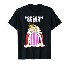 PRICES MAY VARY. If you have a passion for Popcorns then this cute Popcorn shirt for women will be the perfect clothing apparel for you. These funny Popcorn shirts for girls feature a tasty Popcorn with the text 'Popcorn Queen' and will make a great costume for Popcorn lovers and anyone who enjoys this tasty snack food. Lightweight, Classic fit, Double-needle sleeve and bottom hem Kawaii Popcorn, Popcorn Carnival, Popcorn Shirt, Popcorn Costume, Cute Popcorn, Popcorn Shirts, Queen Movie, Perfect Popcorn, Popcorn Bag