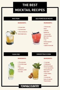 the best cocktails to drink this summer info graphic by town & country wine and spirits