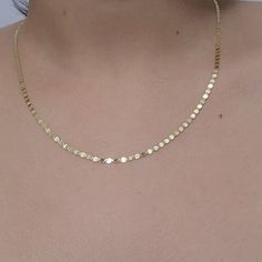 Solid 14K Gold Mirror Link Chain, High Quality Italian Chain Ladies Dainty Gold Chain, Ladies Gold Choker Necklace, Trending Gold Chain - Etsy Northern Mariana Islands 14k Gold Round Clavicle Chain Necklace, Dainty Round Box Chain Necklace, Dainty Link Chain Necklace For Anniversary, Dainty Chain Necklace For Anniversary, Dainty Tarnish Resistant Chain Necklace For Anniversary, 14k Gold Chain Necklace For Jewelry Making, Dainty Gold Chain, Mariana Islands, Italian Chain