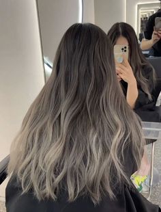 Ash Brown Hair Balayage, Ash Blonde Hair Balayage, Hair Color Asian, Korean Hair Color, Ash Hair Color, Hair Tint, Balayage Hair Dark, Brown Hair Balayage, Pretty Hair Color