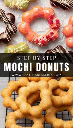 step by step instructions to make mochi donuts