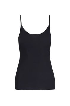 This best-selling no-show cami is made from Commando's ultra lightweight whisper fabric. This breathable fabric has high stretch and recovery, and is finished with raw-cut edges that lay flat against the body. Available in beige and black. Fit-tested by real women Luxury European microfiber (78% nylon, 22% spandex) Adjustable straps Ultra lightweight Anti-static properties Raw-cut edges USA constructed Black Stretch Seamless Camisole, Black Seamless Camisole Top, Black Basic Cotton Camisole, Black Camisole With Built-in Bra, Black Stretch Camisole With Built-in Bra, Real Women, Breathable Fabric, Black