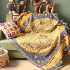 45422616379622 Cheap Blankets, Blanket Sofa, Retro Living Rooms, Tapestry Blanket, Bohemia Style, Sofa Throw Blanket, Printed Pillowcases, Couch Throws, Couch Cover