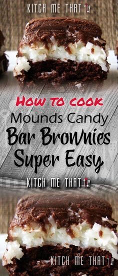 mounds candy bar brownies Mounds Candy Bar Brownies, Mounds Brownies Recipes, Mounds Brownies, Candy Bar Brownies, Mounds Bars Recipe, Mounds Bars, Mounds Candy, Cook Desserts, Mounds Bar