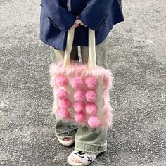 This delicate and soft bag is adorned with pink pom poms. Perfect for casual outings and school, it effortlessly captures the essence of the Soft Girl Aesthetic Size: 36*33*8cm / 14.2*13*3.1 inMaterial: Polyester Playful Pink Shoulder Bag, Cute Pink Winter Bags, Pink Playful Shoulder Bag, Pink Tote Bag For Winter, Trendy Fluffy Tote Bag, Pink Winter Shopping Bag, Trendy Fluffy Shoulder Bag For Daily Use, Pink Winter Tote Shoulder Bag, Fluffy Tote Bag For Daily Use