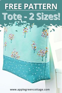 the free pattern is tote - 2 sizes