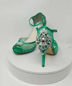 Emerald Green Wedding Shoes Emerald Green Bridal Shoes Crystal | Etsy Emerald Green Heels Quinceanera, Crystal Embellished Open Toe Wedding Shoes For Reception, Wedding Shoes Emerald Green, Closed Toe Heels With Rhinestones For Receptions, Glamorous Round Toe Wedding Shoes For Reception, Open Toe Wedding Shoes With Rhinestones For Reception, Crystal Embellished Wedding Shoes For Reception, Glamorous Rhinestone Wedding Shoes For Reception, Fitted Open Toe Wedding Shoes With Rhinestones