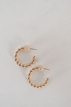 14K Gold filled Twist rope detail Tarnish resistant 14 Rope Earrings, New Arrival Dress, Top Dress, Girls Accessories, Sales Gifts, Girls Shoes, Gold Filled, 14k Gold, Twist