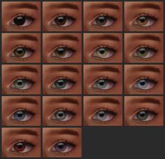 many different types of eyes are shown in this screenshote photohopped image