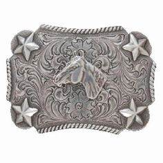 Nocona Phillipe - Children's Belt Buckle - Hatcountry Vintage Silver Belt Buckles For Western-themed Events, Vintage Silver Belt Buckles For Rodeo, Vintage Silver Belt Buckle For Rodeo, Silver Western Belt Buckles For Rodeo, Adjustable Silver Belt Buckles For Rodeo, Silver Belt Buckles For Western-themed Events, Adjustable Silver Belt Buckles For Western-themed Events, Silver Concho Belt Buckles As Gift, Silver Concho Belt Buckles For Rodeo