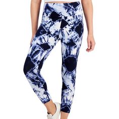 A Higher Capri-Length Hem Adds A New Twist To Style & Co's Diamond Tie-Dye Print Leggings. Pull-On Styling Imported Size & Fit Approx. Inseam: 22" Mid Rise; Skinny Fit Through Hips And Thighs; Skinny Leg Cotton/Spandex Machine Washable Summer Tie Dye Stretch Activewear, Summer Stretch Tie Dye Activewear, Stretch Tie Dye Activewear For Summer, Casual Tie Dye Leggings For Spring, Spring Tie Dye Stretch Leggings, Casual Tie Dye Leggings For Summer, Spring Tie-dye Stretch Leggings, Casual Summer Tie Dye Leggings, Casual Stretch Tie-dye Activewear