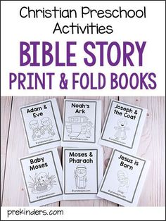 the bible story print and fold books