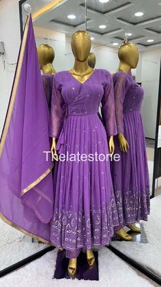 Launching New Designer Party Wear Look Full Heavy Embroidery Sequence Work Gown With Attached Pad and Fully Stiched Bottom and Dupatta Ready to Wear Collection 🧵 *Fabric Detail* 🧵 👗 *Gown Fabric* :Faux Georgette With *Full Heavy Embroidery Sequence Work* With *Full Sleeve and Attached Pad* 👗 *Gown Inner* : Micro Cotton *(FULLY STITCHED COMPLETE READY TO WEAR)* 👗 *Gown Length* : 50-51 Inches  👗 *Gown Flair*     : 3 Meter  👗 *Bottom Fabric* : Heavy Creap ( *Fully Stiched*) 👗 *Dupatta Fabric* : Heavy Faux Georgette With *Heavy Lace Border* Country of Origin : India 💕*One Level Up*💕 👌*A One Quality Anarkali Style Semi-stitched Floor-length Churidar, Floor-length Semi-stitched Churidar For Diwali, Diwali Semi-stitched Floor-length Churidar, Embroidered Anarkali Set Maxi Length, Long Georgette Anarkali Set With Dabka Work, Embroidered Maxi Length Anarkali Set, Unstitched Ankle-length Anarkali Set, Semi-stitched Floor-length Churidar For Diwali, Semi-stitched Self Design Floor-length Salwar Kameez